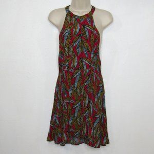 Forever 21 Women Backless Halter High Neckline Mini Dress Size M Multicolor